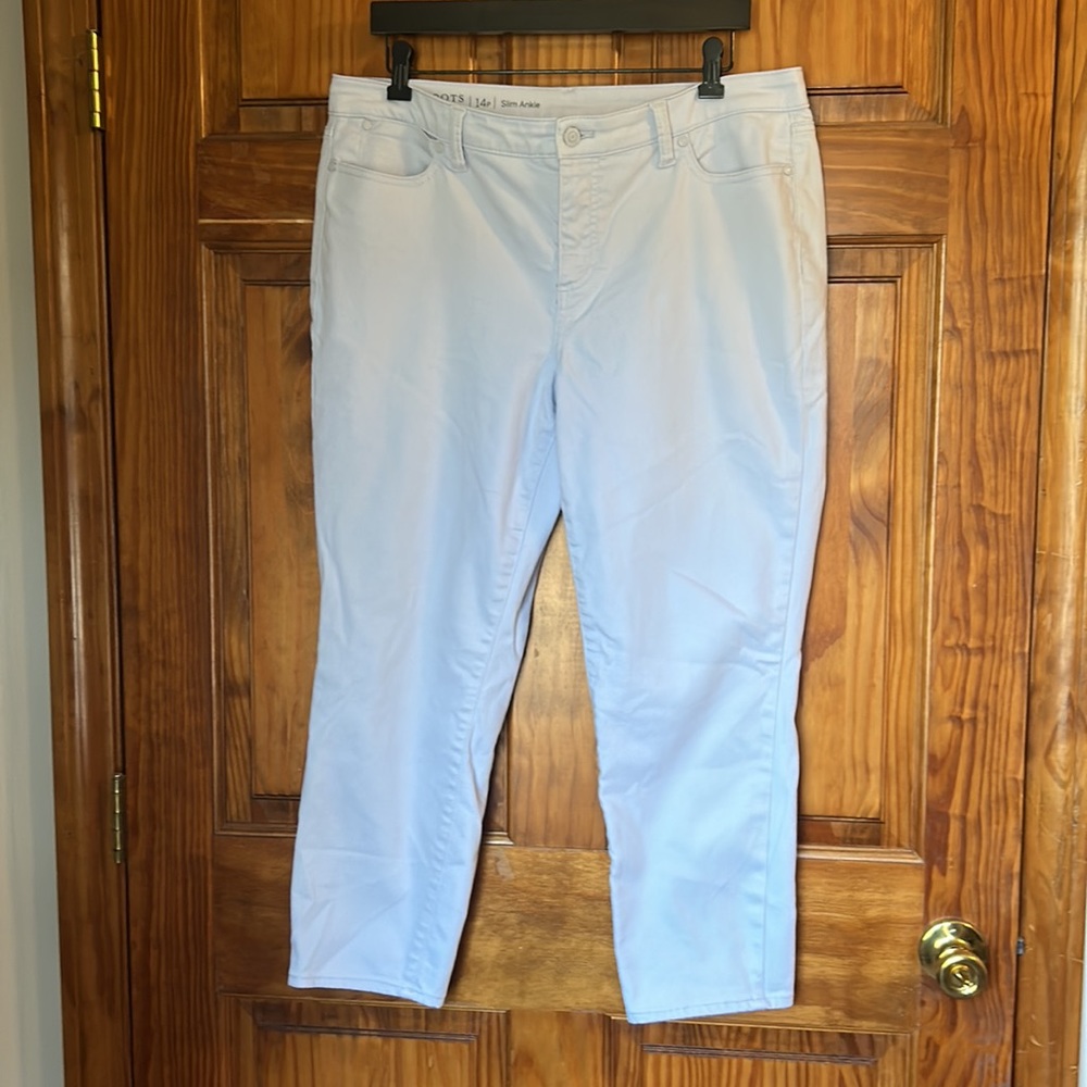 Talbots Flawless Five Pocket Slim Ankle Cropped Size 14P